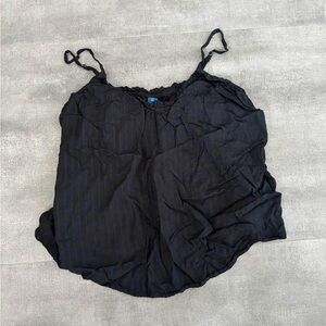 Womens Clothes - Black Blouse Cami Tank - X-Small Tall